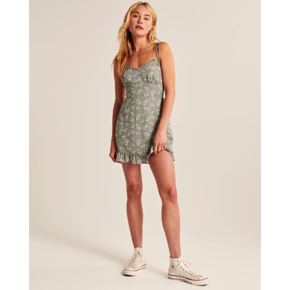 Abercrombie Fitch Tie-Strap Slim Waist Mini Dress - Picture 5 of 10